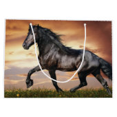 Mooie zwarte paard groot cadeauzakje (Achterkant)