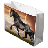 Mooie zwarte paard groot cadeauzakje (Achterkant Gekanteld)