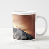 Mooie zwarte paard grote koffiekop (Rechts)