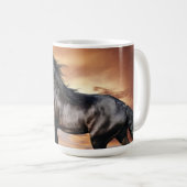 Mooie zwarte paard koffiemok (Voorkant rechts)
