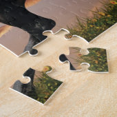 Mooie zwarte paard legpuzzel (Zijkant)