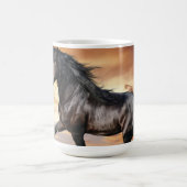 Mooie zwarte paard magische mok (Midden)