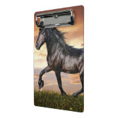 Mooie zwarte paard mini klembord (Angled2)
