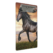Mooie zwarte paard mini klembord (Schuin)