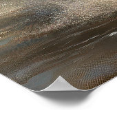 Mooie zwarte paard poster (Hoek)