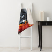 Mooie zwarte paard sherpa deken (In situ)