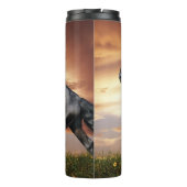 Mooie zwarte paard thermosbeker (Achterkant)
