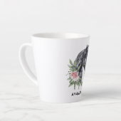 Mooie zwarte paarse kop portret Waterverf (Linkerhoek)