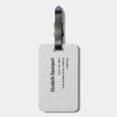 Mooie zwarte paarse kop portret Waterverf Bagagelabel (Achterkant verticaal)