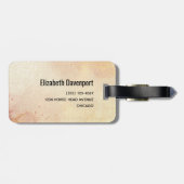 Mooie zwarte paarse kop portret Waterverf Bagagelabel (Achterkant horizontaal)