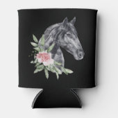 Mooie zwarte paarse kop portret Waterverf Blikjeskoeler (Voorkant)