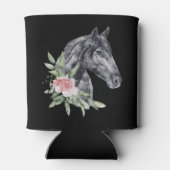 Mooie zwarte paarse kop portret Waterverf Blikjeskoeler (Achterkant)