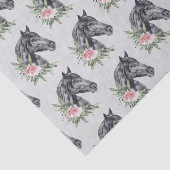 Mooie zwarte paarse kop portret Waterverf Tissuepapier (Detail)