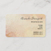 Mooie zwarte paarse kop portret Waterverf Visitekaartje (Achterkant)