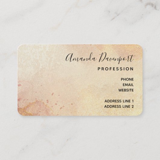 Mooie zwarte paarse kop portret Waterverf Visitekaartje (Achterkant)