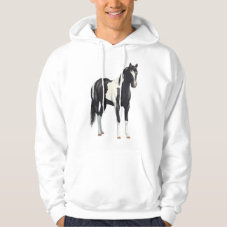 Mooie zwarte Pinto Paint Horse Hoodie