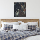Mooie zwarte Stallion Horse Canvas Afdruk (Insitu (Slaapkamer))