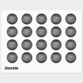 Mooie zwarte  sterren Halloween Ronde Sticker (Vel)