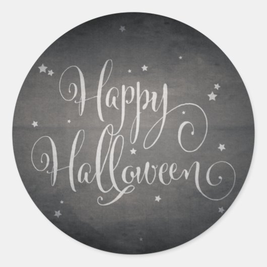 Mooie zwarte  sterren Halloween Ronde Sticker (Voorkant)