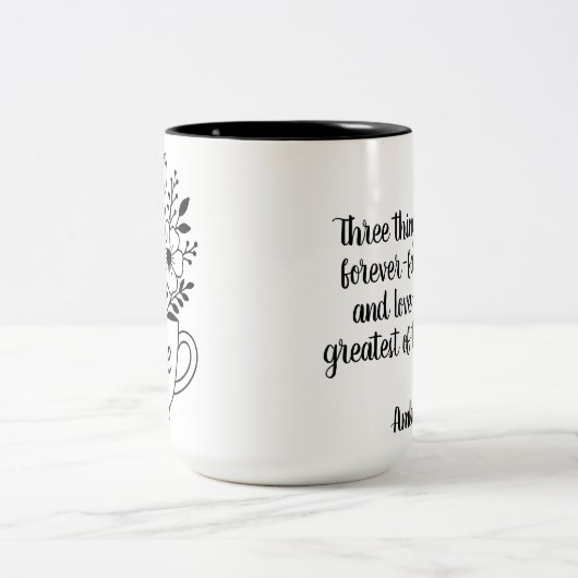 Mooie zwarte theekop met bloemen mok (Center)