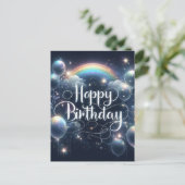 Mooie zwarte verjaardagskaart briefkaart (Staand voorkant)