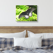 Mooie zwarte vlinder insecten Natuur Canvas Afdruk (Insitu (Slaapkamer))