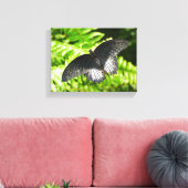Mooie zwarte vlinder insecten Natuur Canvas Afdruk (Insitu (Woonkamer))
