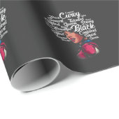 Mooie zwarte vrouw Afro Hair Queen Cadeaupapier (Rol Hoek)