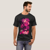 Mooie zwarte vrouw Afro koningin Afrikaanse roze f T-shirt (Voorkant volledig)