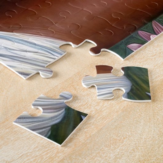 Mooie zwarte vrouw Bloemen Rozen Portret Legpuzzel (Zijkant)