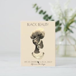 MOOIE ZWARTE VROUW BRIEFKAART