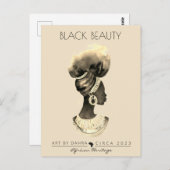 MOOIE ZWARTE VROUW BRIEFKAART (Voorkant / Achterkant)