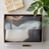 Mooie zwarte vrouw die het boek leest tissuepapier (Geschenk)