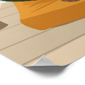 Mooie zwarte vrouw die mediteert poster (Hoek)