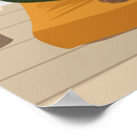 Mooie zwarte vrouw die mediteert poster (Hoek)