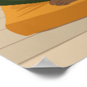 Mooie zwarte vrouw die mediteert poster (Hoek)