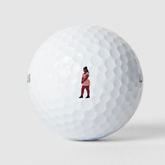 Mooie zwarte vrouw golfballen