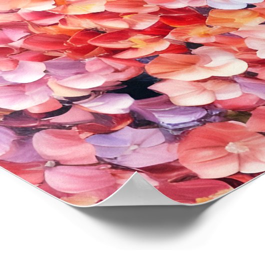 Mooie zwarte vrouw Hydrangeas Portret Poster (Hoek)