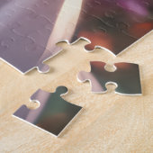 Mooie zwarte vrouw met een bloemenkroon legpuzzel (Zijkant)