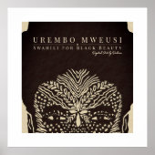 Mooie zwarte vrouw poster (Voorkant)