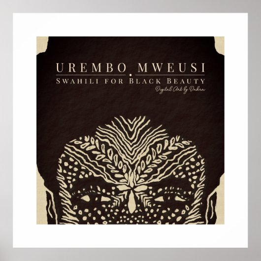 Mooie zwarte vrouw poster (Voorkant)