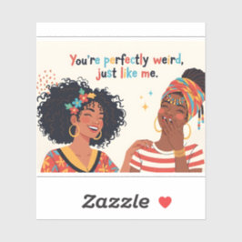 Mooie zwarte vrouwen lachen vriendelijk sticker