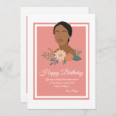 Mooie zwarte vrouwenkaart (Voorkant / Achterkant)