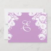 Mooie  zwarte-weduwenkaart RSVP-kaart Kaart (Achterkant)