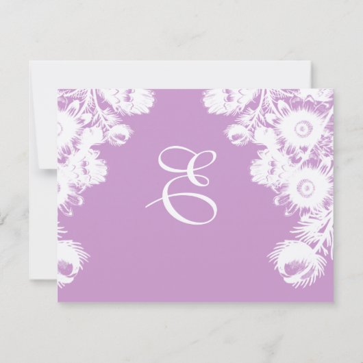 Mooie  zwarte-weduwenkaart RSVP-kaart Kaart (Achterkant)