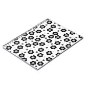 Mooie zwarte witte bloemen Notitieboekje Notitieboek (Linkerzijde)