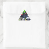 Mooie zwarte, witte en rode vlinder sticker (Tas)