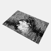 Mooie zwarte witte, hoge contrastverhouding Mallar Deurmat (Schuin)