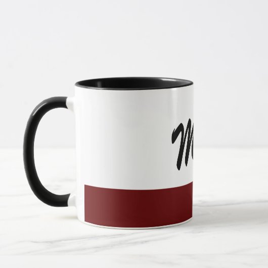 Mooie zwarte witte rode Mok (Links)