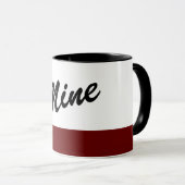 Mooie zwarte witte rode Mok (Voorkant rechts)